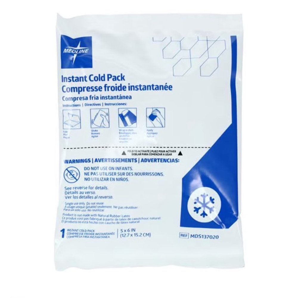 12 Ice packs/ Instant Cold Pack, disposables - New. Medline. Ice packs 12 units